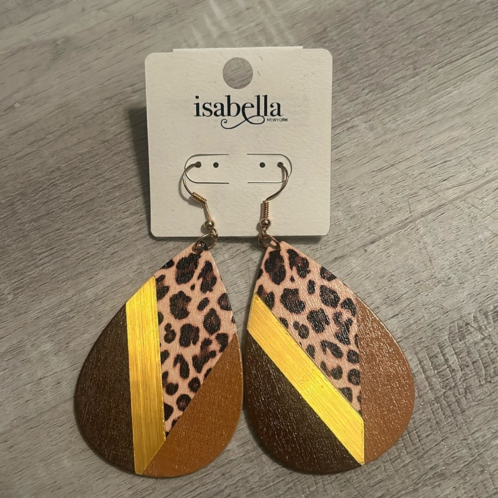 New Boutique Leopard Animal Print Earrings
